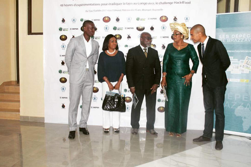 Photo du presidium du Lancement du hackathon contre l'insécurité alimentaire au Congo